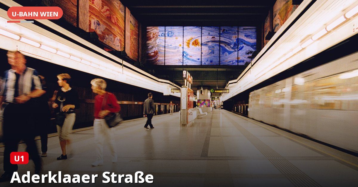 U-Bahn-Station Aderklaaer Straße in Wien — Linie U1