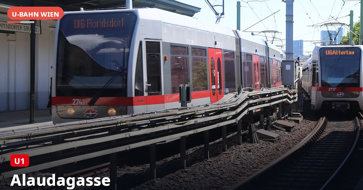 U-Bahn-Station Alaudagasse in Wien — Linie U1