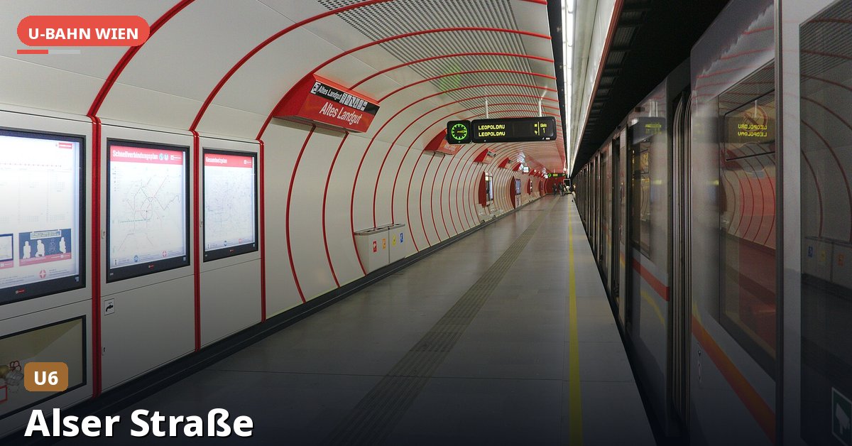 Alser Straße station on the Vienna U-Bahn — U6 line