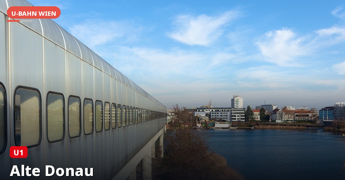 Alte Donau station on the Vienna U-Bahn — U1 line