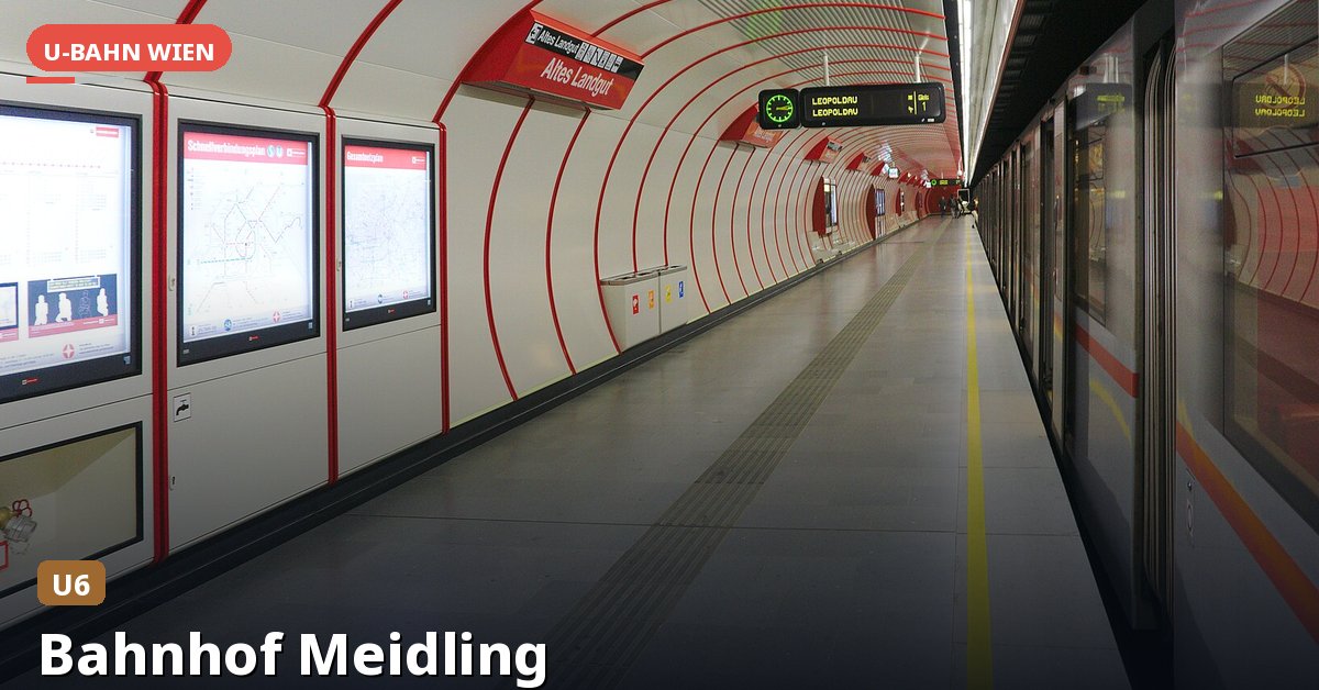 U-Bahn-Station Bahnhof Meidling in Wien — Linie U6