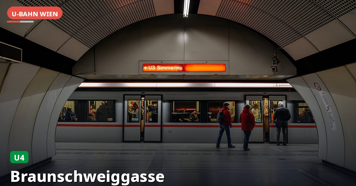 U-Bahn-Station Braunschweiggasse in Wien — Linie U4