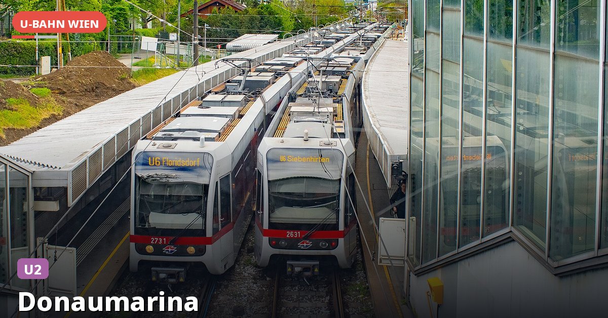 U-Bahn-Station Donaumarina in Wien — Linie U2