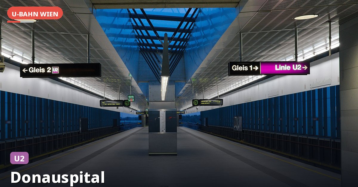 U-Bahn-Station Donauspital in Wien — Linie U2