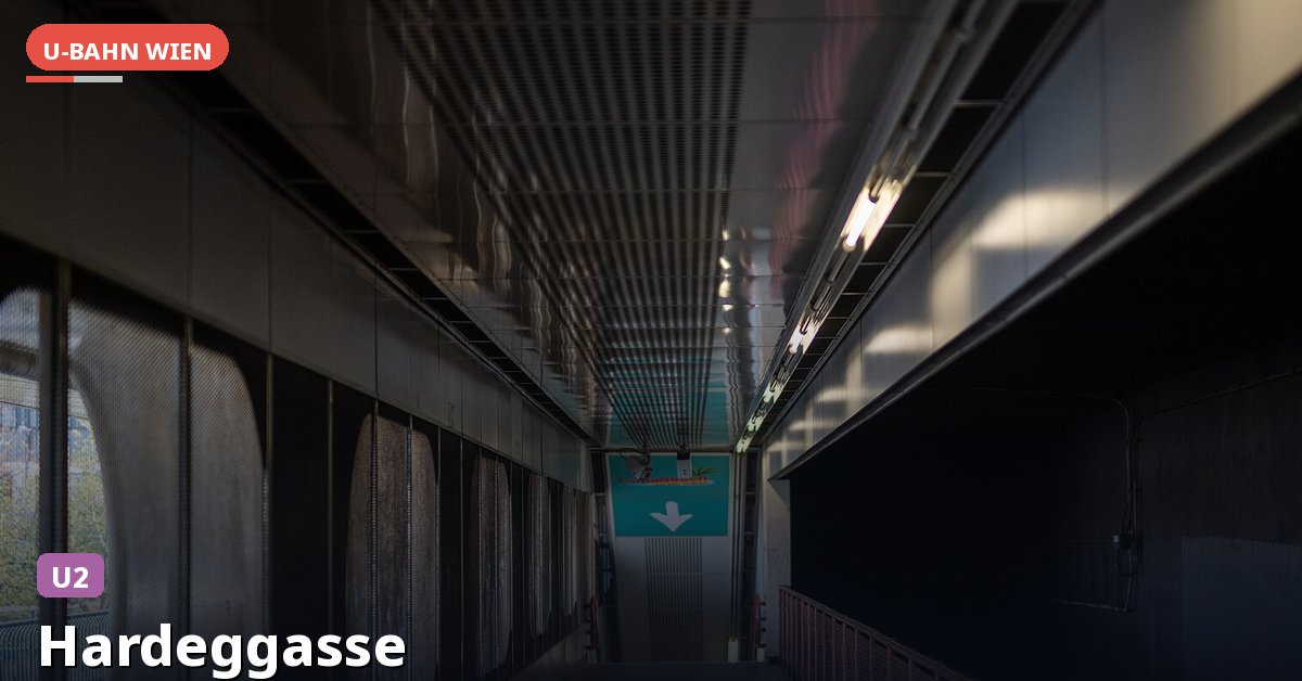 U-Bahn-Station Hardeggasse in Wien — Linie U2