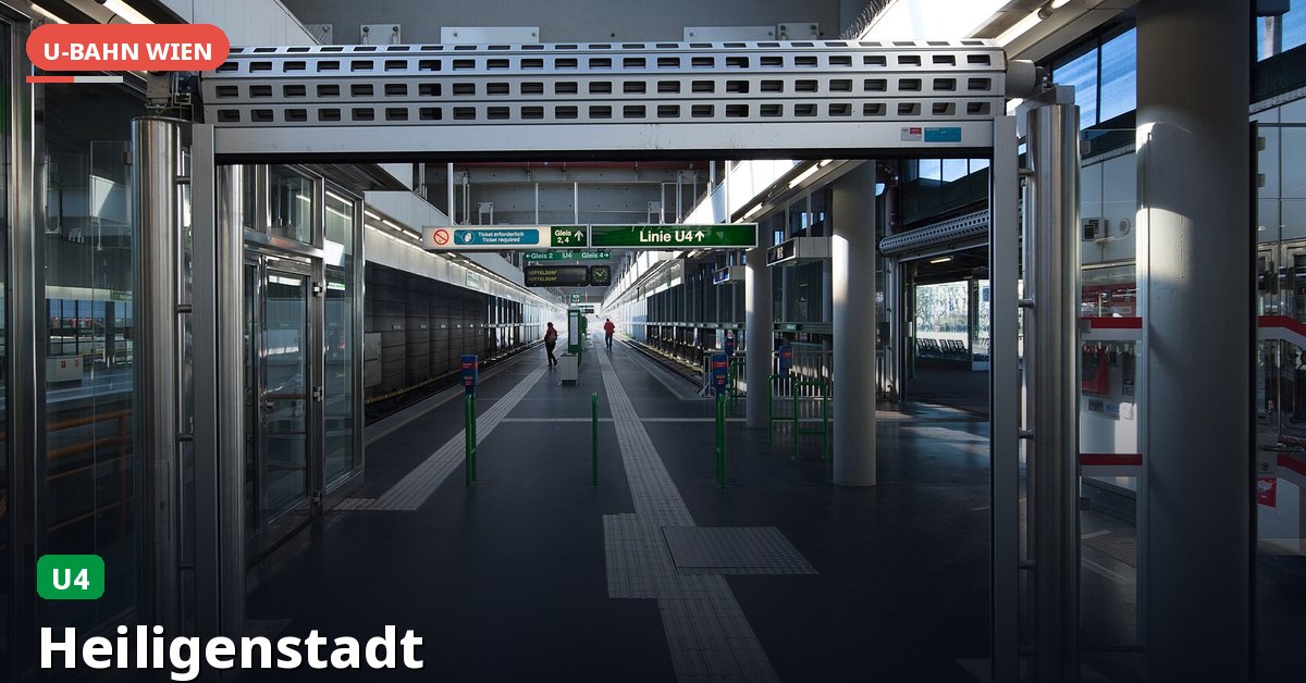 Heiligenstadt station on the Vienna U-Bahn — U4 line