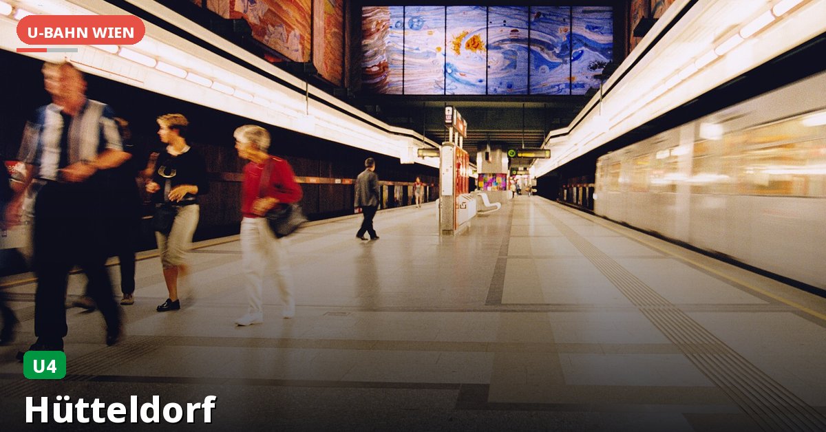 U-Bahn-Station Hütteldorf in Wien — Linie U4