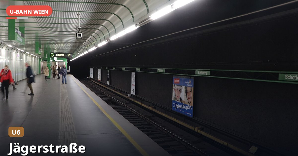 U-Bahn-Station Jägerstraße in Wien — Linie U6