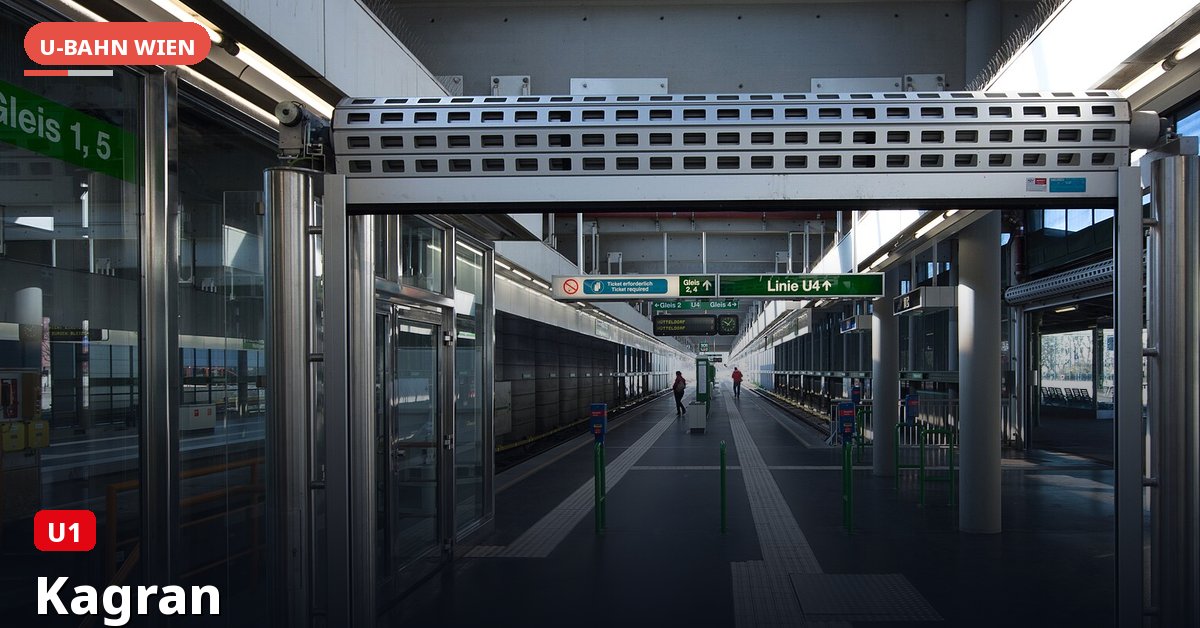 U-Bahn-Station Kagran in Wien — Linie U1