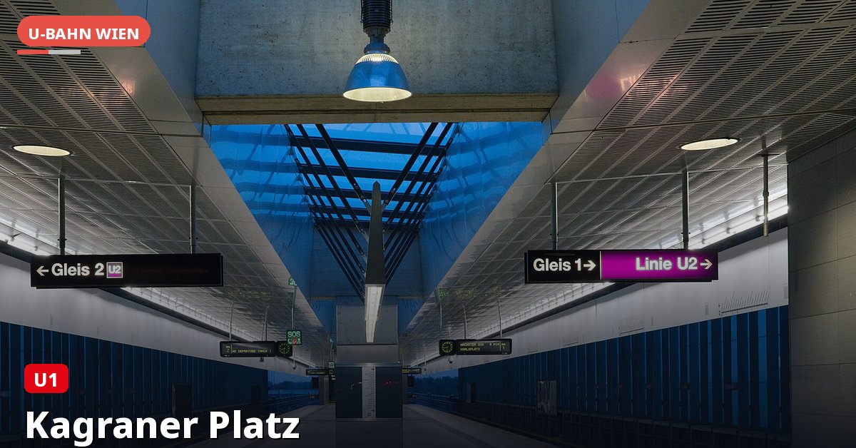 U-Bahn-Station Kagraner Platz in Wien — Linie U1