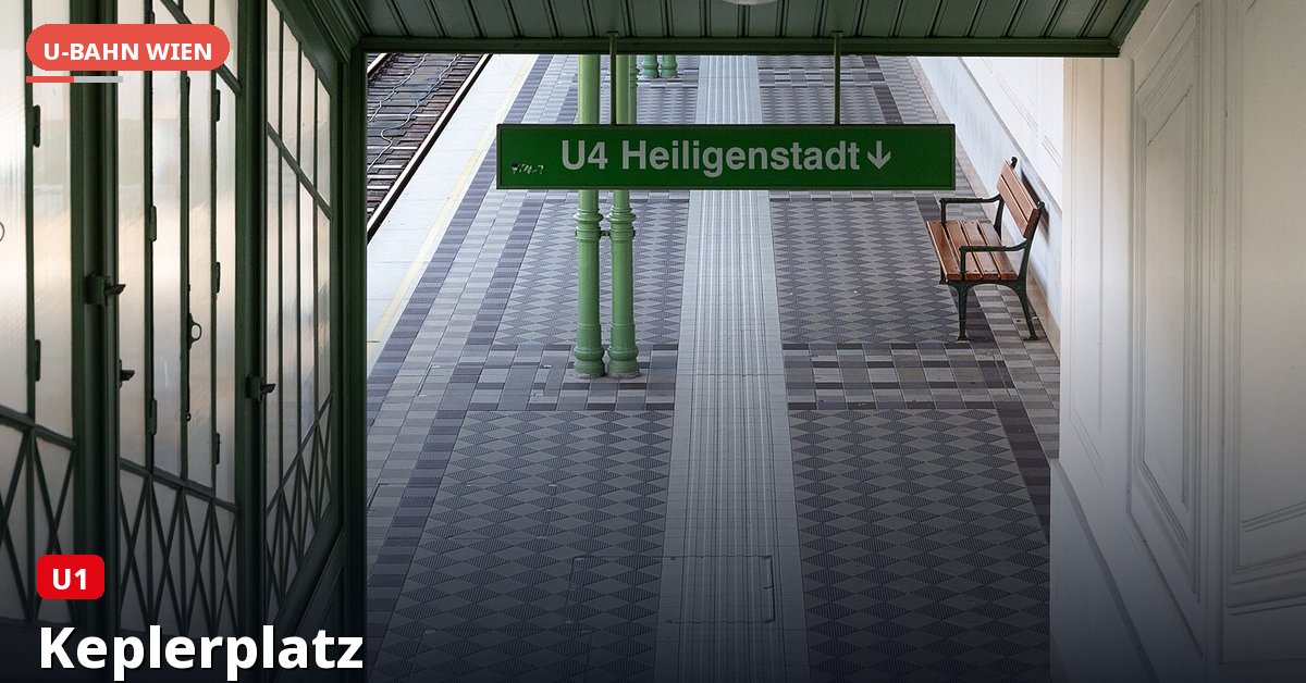 U-Bahn-Station Keplerplatz in Wien — Linie U1