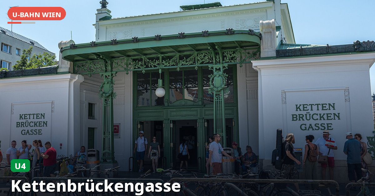 U-Bahn-Station Kettenbrückengasse in Wien — Linie U4