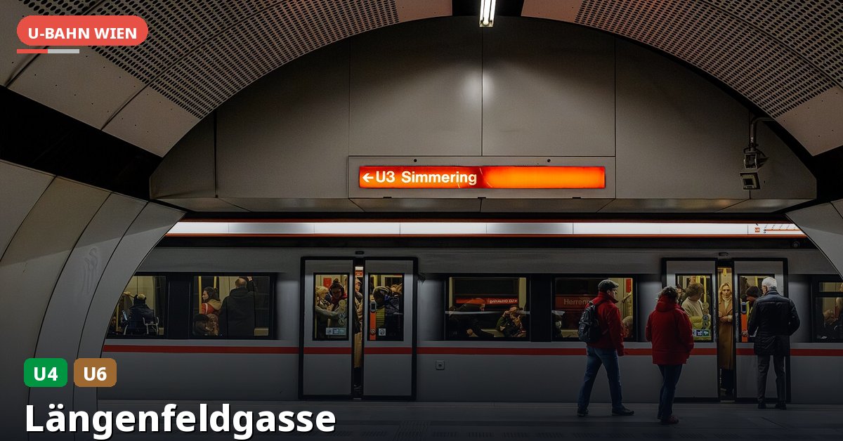 U-Bahn-Station Längenfeldgasse in Wien — Linie U4