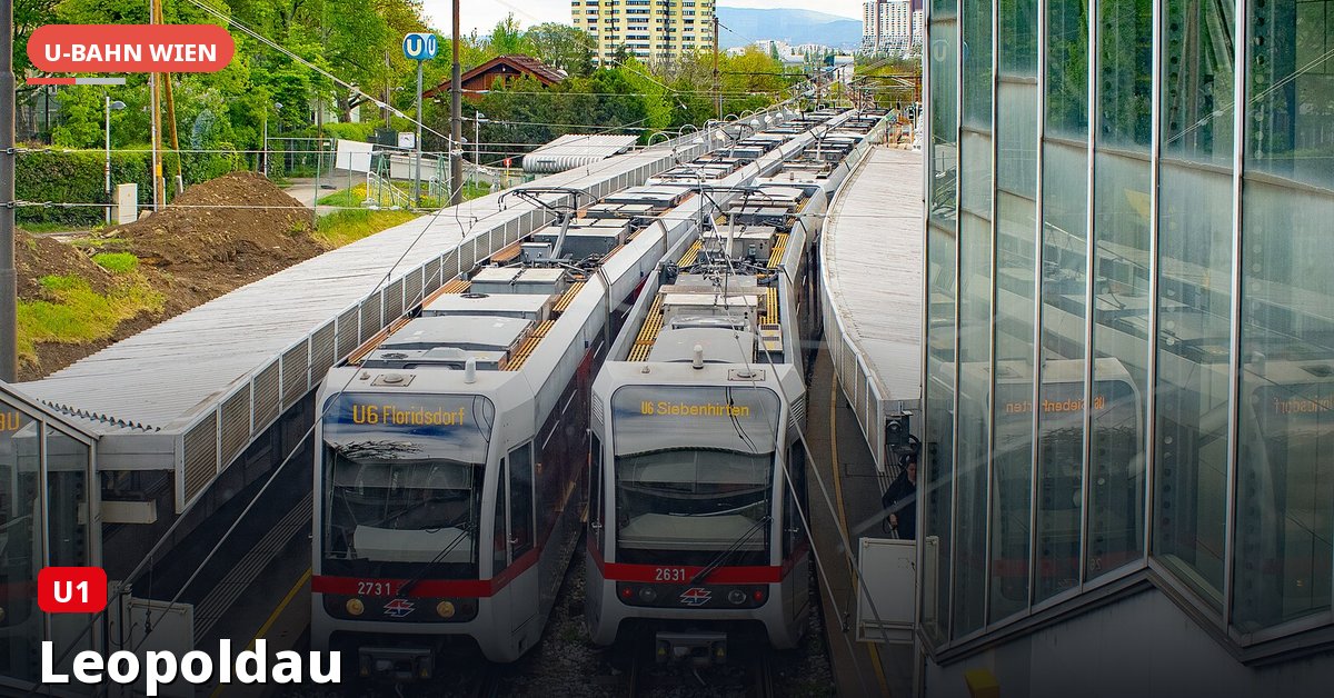 U-Bahn-Station Leopoldau in Wien — Linie U1