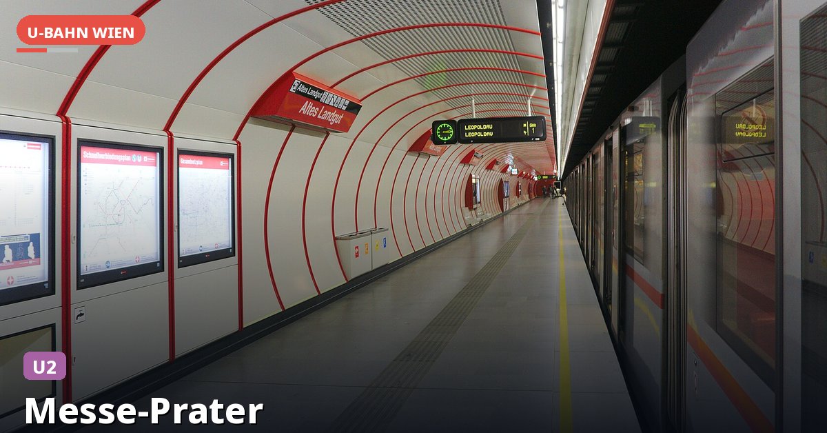 U-Bahn-Station Messe-Prater in Wien — Linie U2