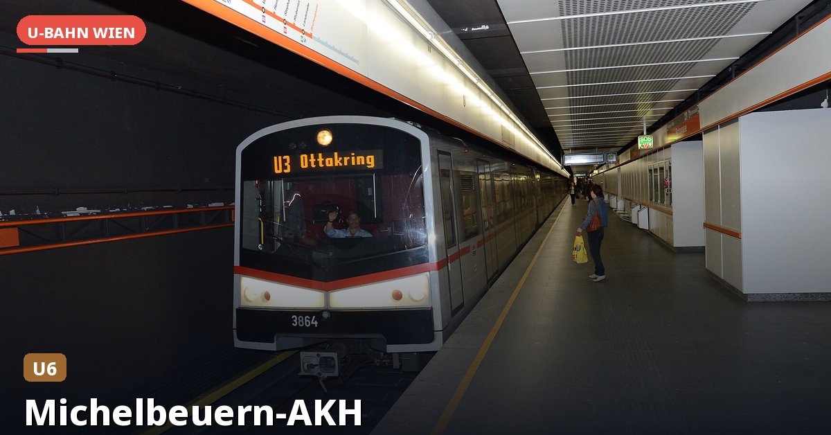 U-Bahn-Station Michelbeuern-AKH in Wien — Linie U6