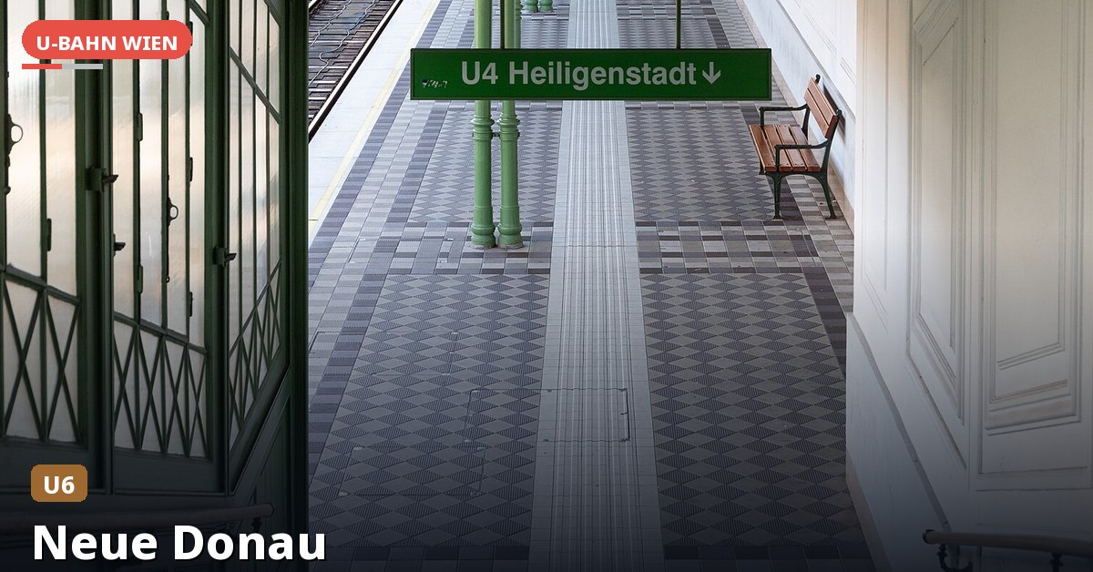 U-Bahn-Station Neue Donau in Wien — Linie U6