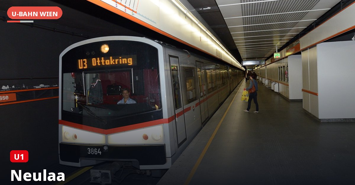 U-Bahn-Station Neulaa in Wien — Linie U1