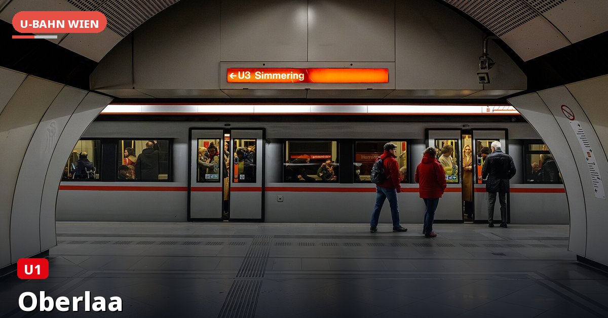U-Bahn-Station Oberlaa in Wien — Linie U1