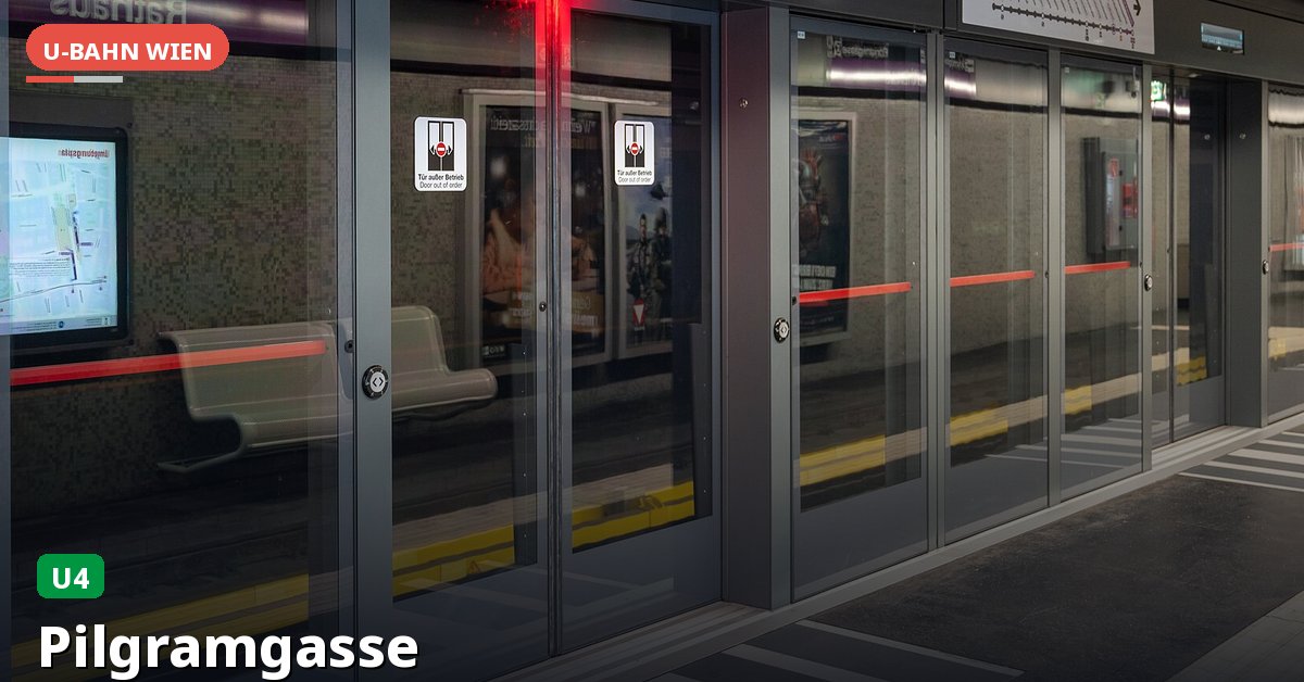 U-Bahn-Station Pilgramgasse in Wien — Linie U4