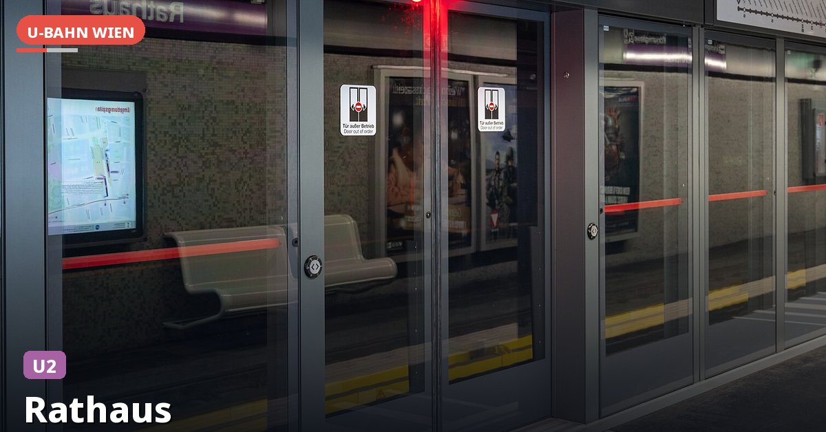 U-Bahn-Station Rathaus in Wien — Linie U2