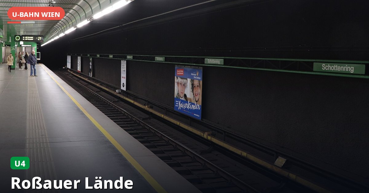 U-Bahn-Station Roßauer Lände in Wien — Linie U4