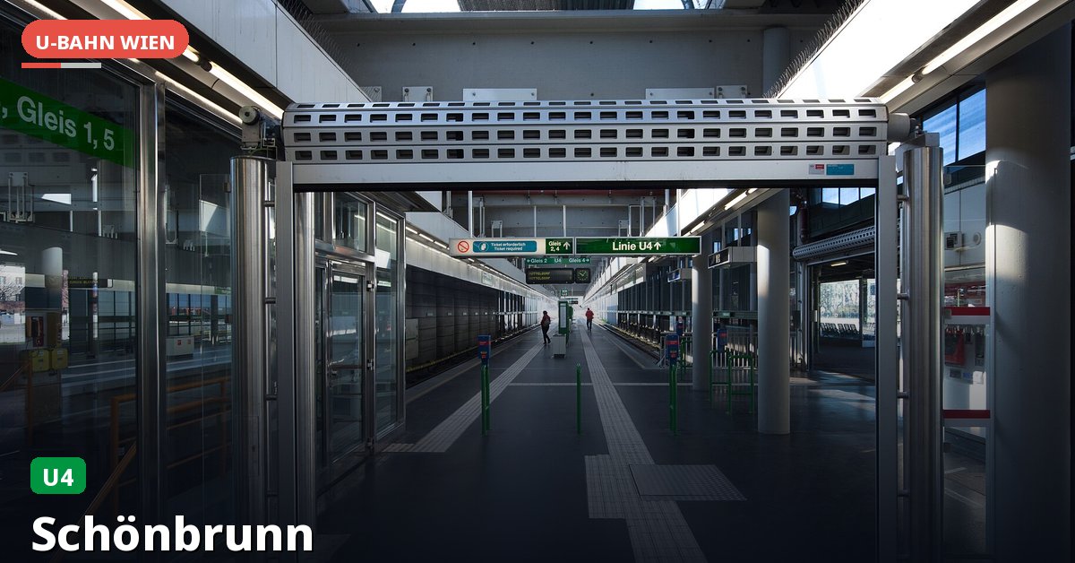 U-Bahn-Station Schönbrunn in Wien — Linie U4