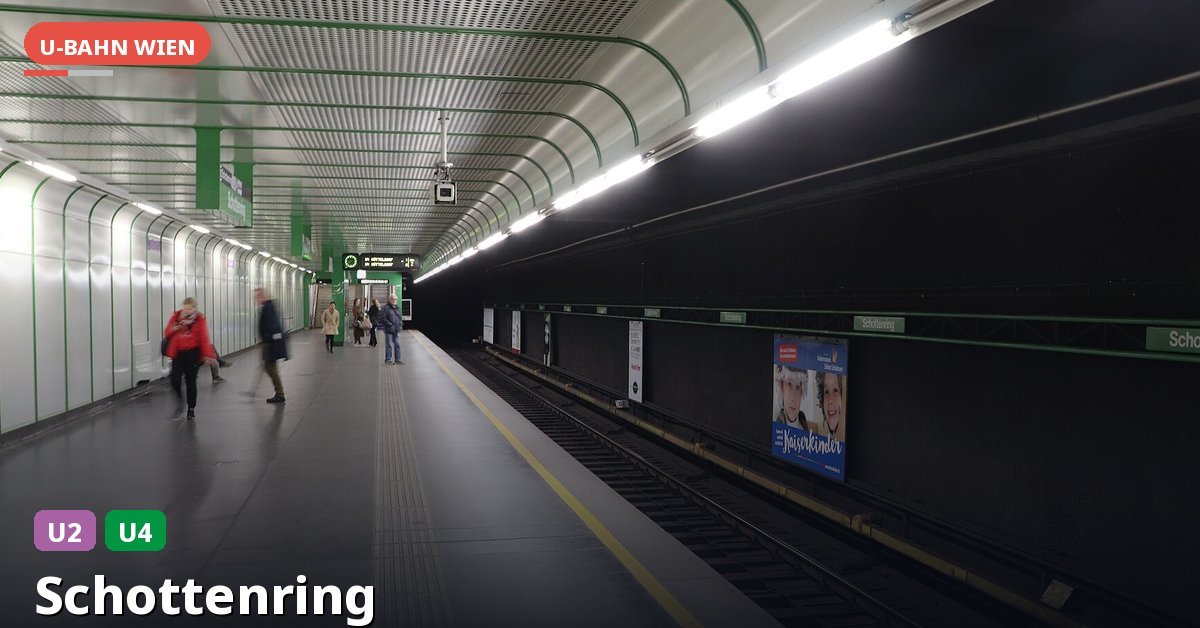 U-Bahn-Station Schottenring in Wien — Linie U2
