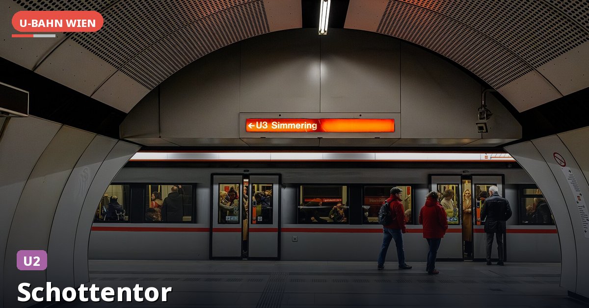 U-Bahn-Station Schottentor in Wien — Linie U2