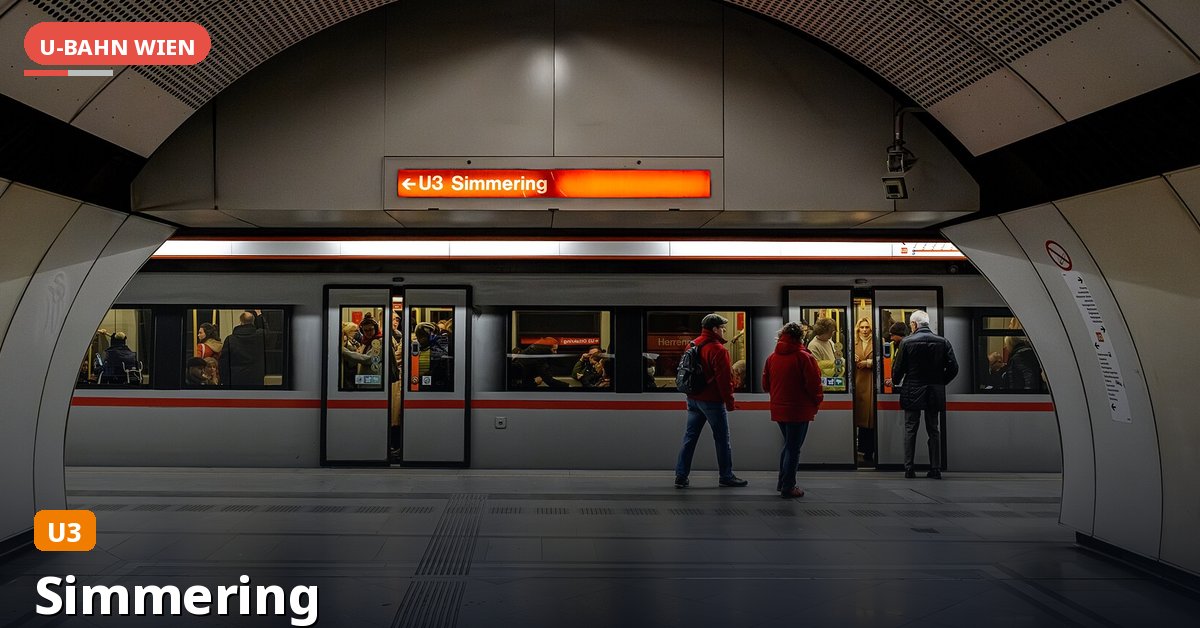 U-Bahn-Station Simmering in Wien — Linie U3