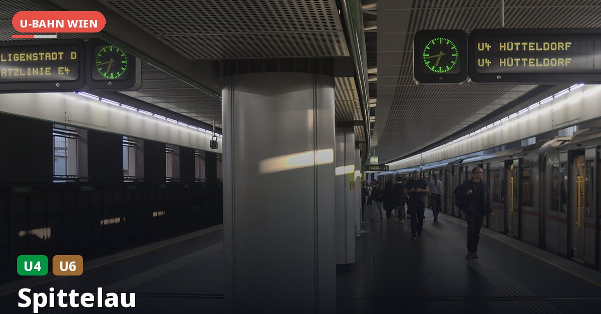 U-Bahn-Station Spittelau in Wien — Linie U4
