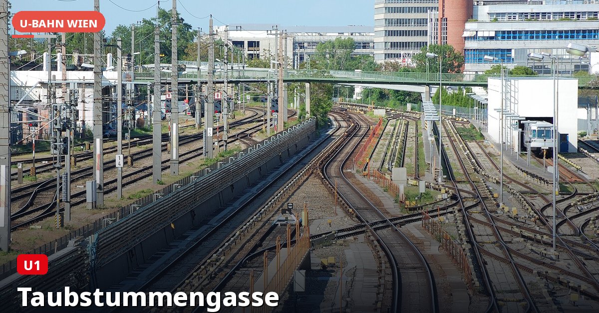 U-Bahn-Station Taubstummengasse in Wien — Linie U1