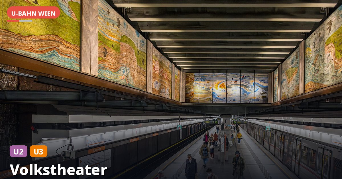 Volkstheater station on the Vienna U-Bahn — U2 line