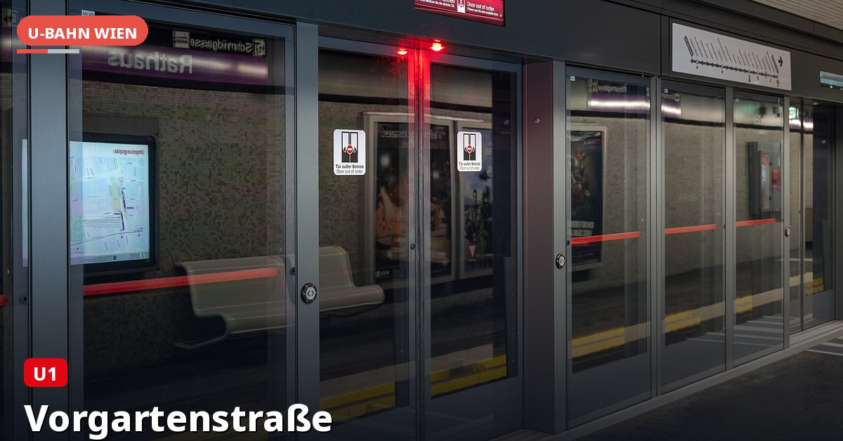U-Bahn-Station Vorgartenstraße in Wien — Linie U1