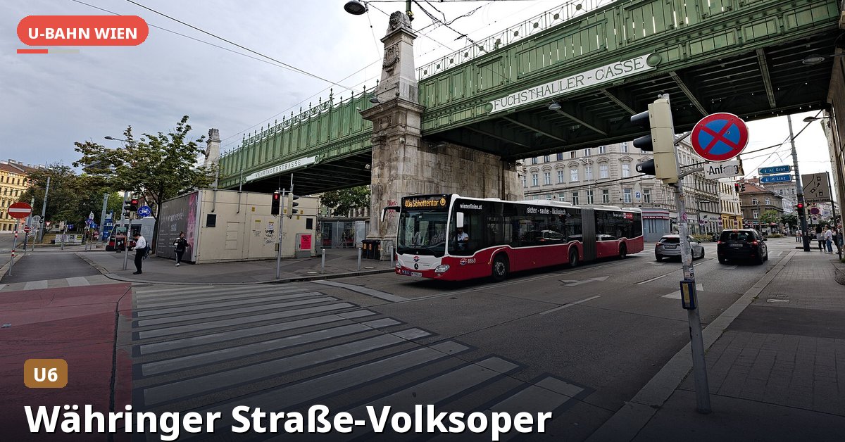 Währinger Straße-Volksoper station on the Vienna U-Bahn — U6 line