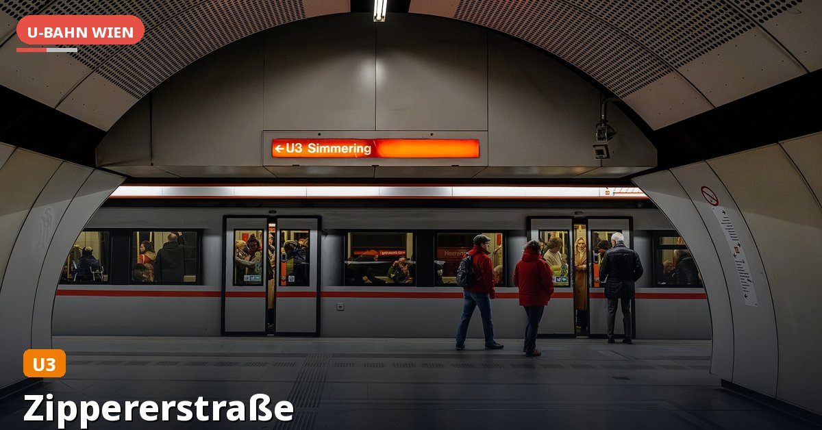Zippererstraße station on the Vienna U-Bahn — U3 line